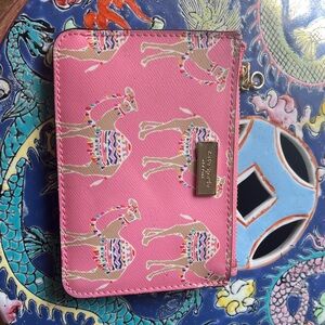 kate spade Pink Camel Zip Card Holder